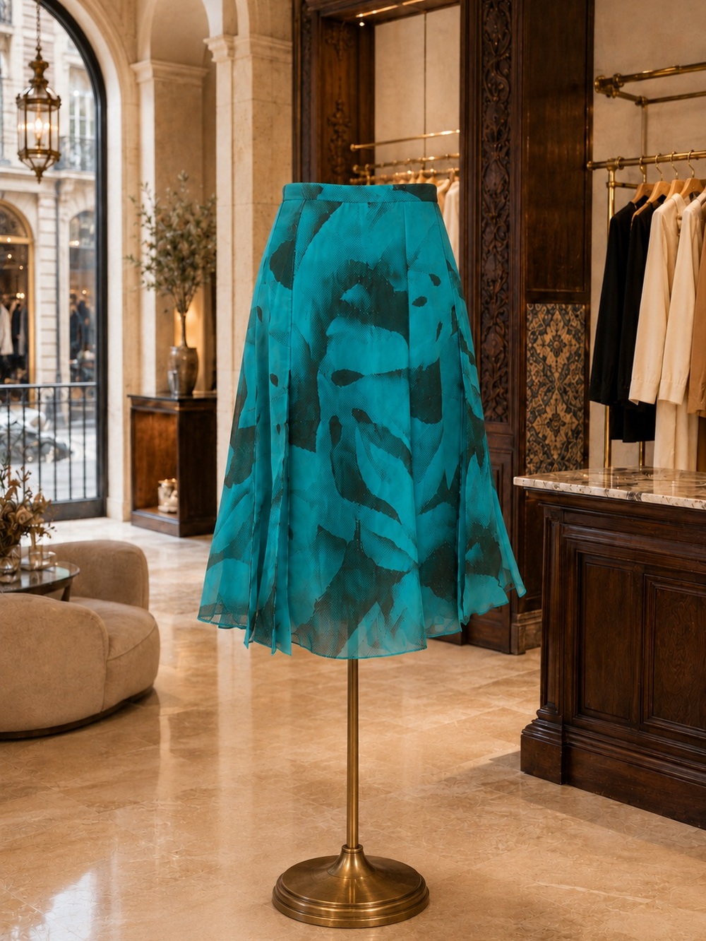 Carolina Herrera Silk Skirt sz8